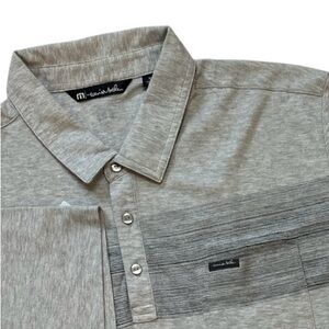 Travis Mathew Heather Gray Button Down Shirt